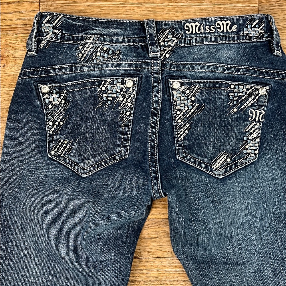 Miss Me Women's Dark Blue Embellished Boot Cut Jeans